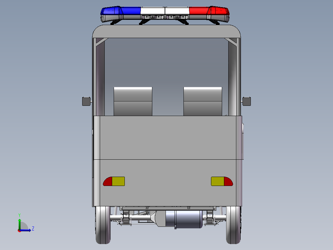 电动巡逻车3D左视图