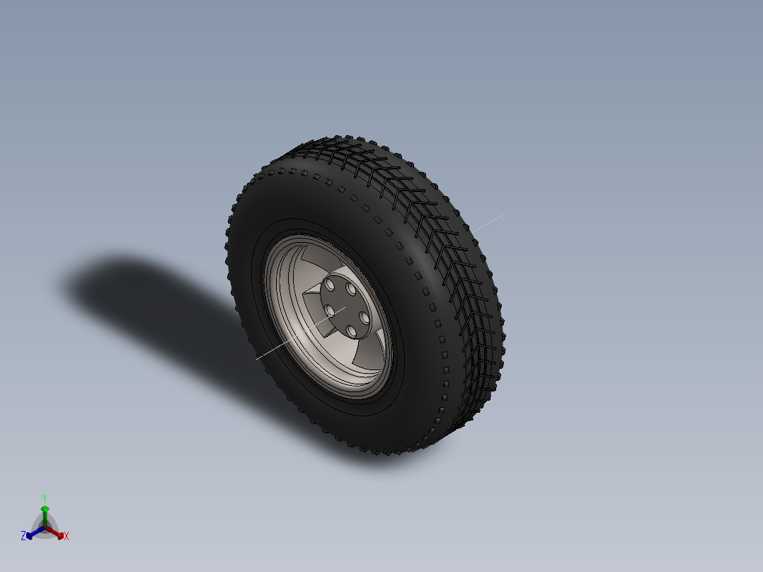 汽车轮胎正等轴测图