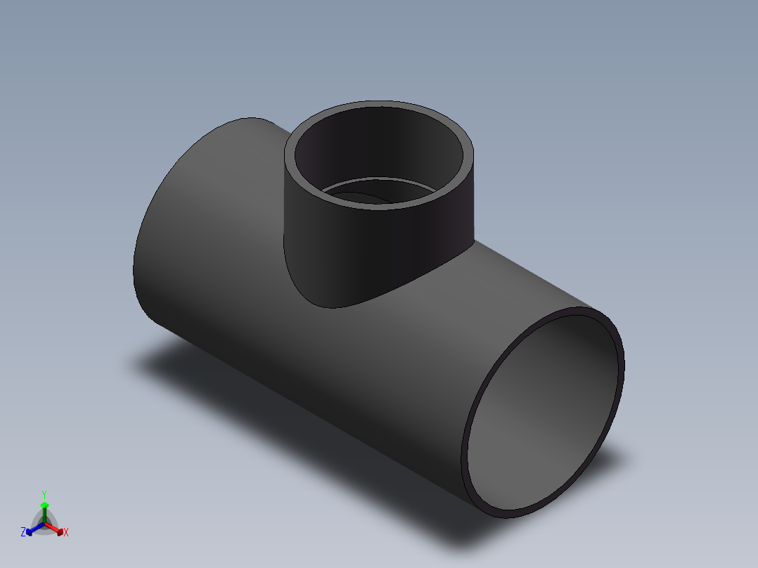 UPVC_RTEE_DN300_150正等轴测图