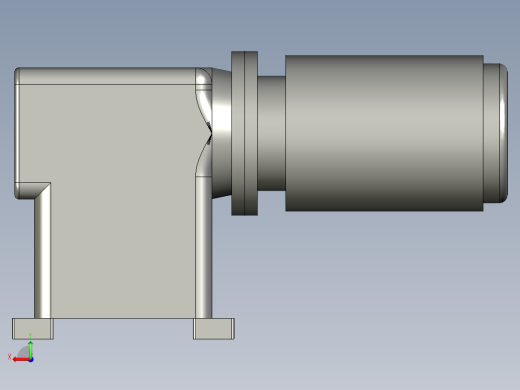 蜗轮蜗杆减速箱WPDS-100+2HP马达装配体后视缩略图