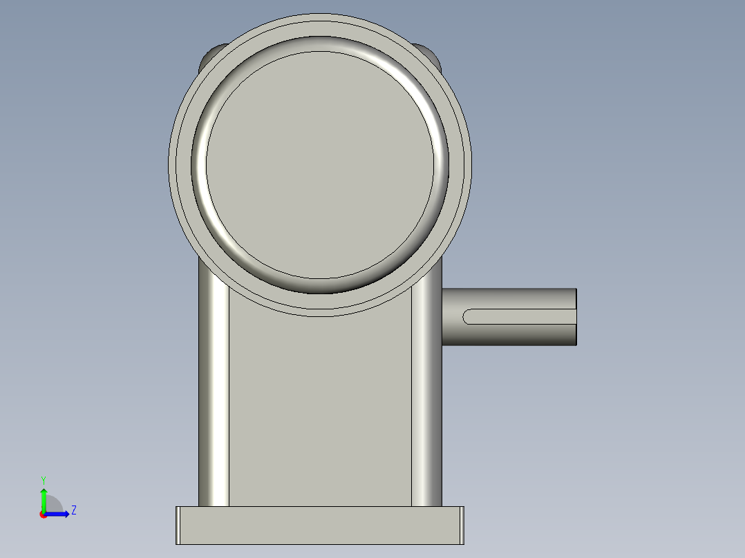 蜗轮蜗杆减速箱WPDS-100+2HP马达装配体左视图
