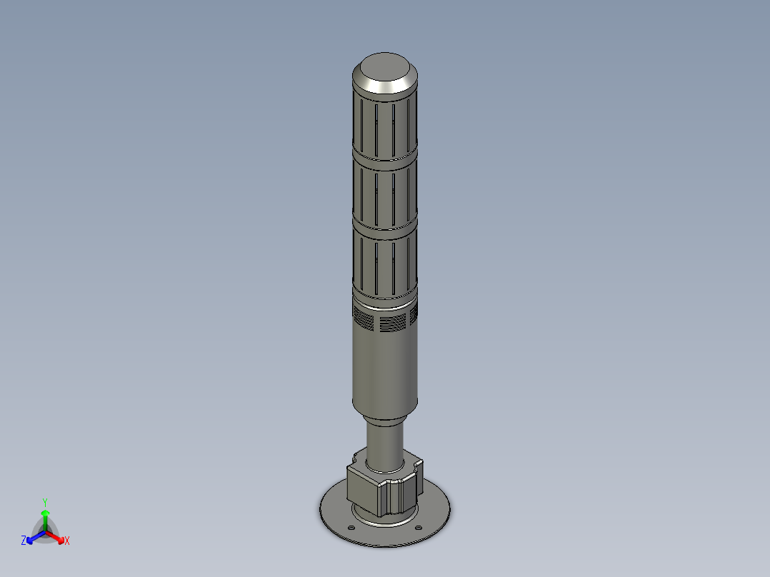 三色燈TPF-B6-L73ROG正等轴测图