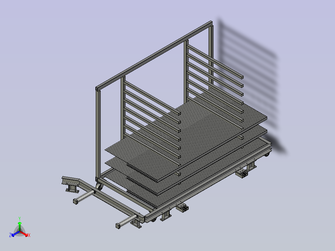 装饰板物料车主视图