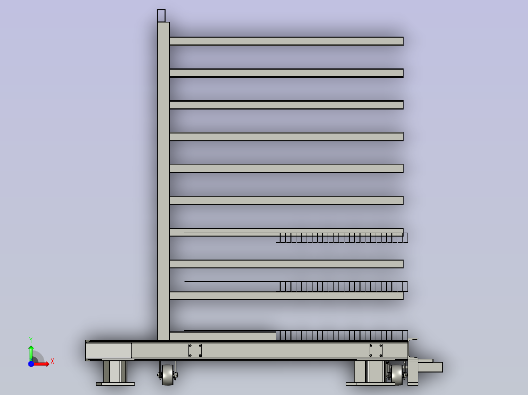 装饰板物料车前视图