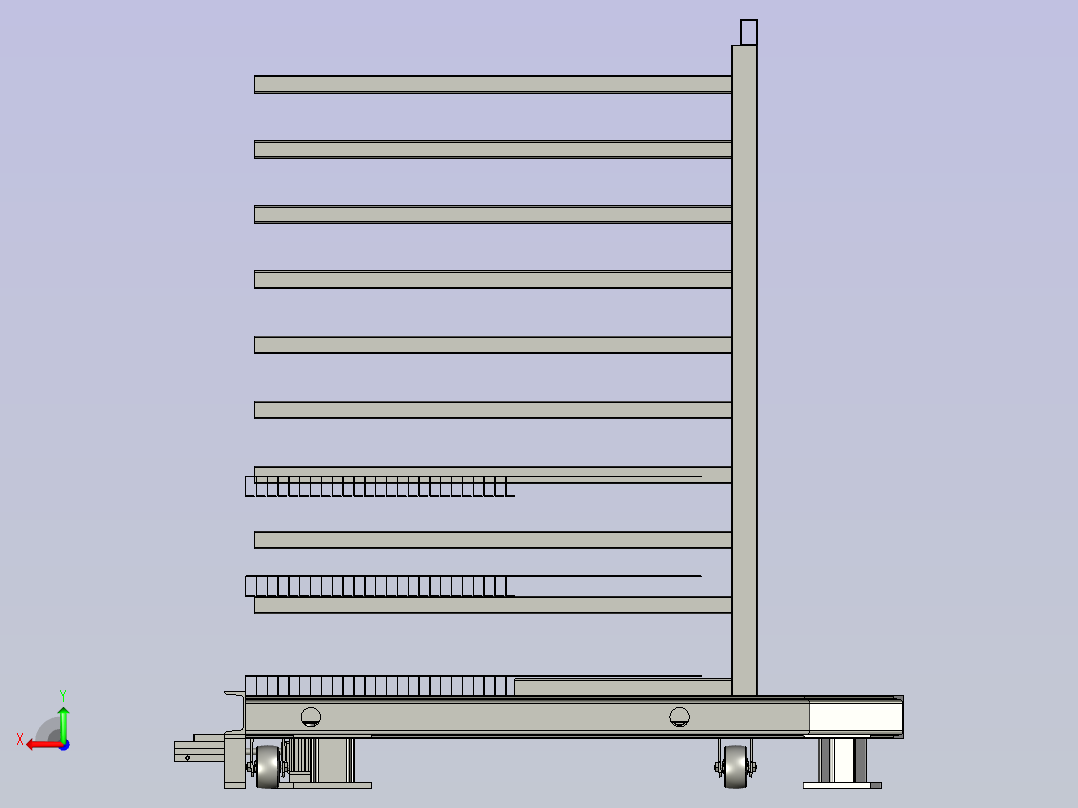 装饰板物料车后视图