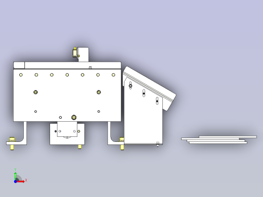 一款传送线NG排出机构3D图纸前视缩略图