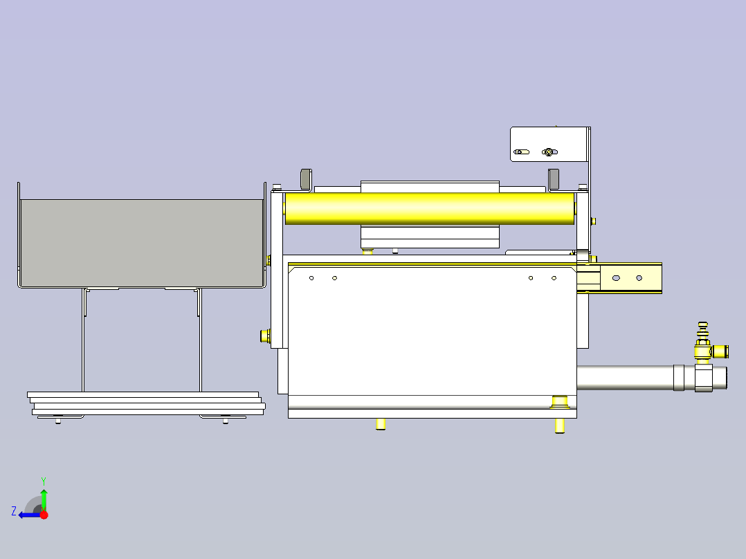 一款传送线NG排出机构3D图纸右视图
