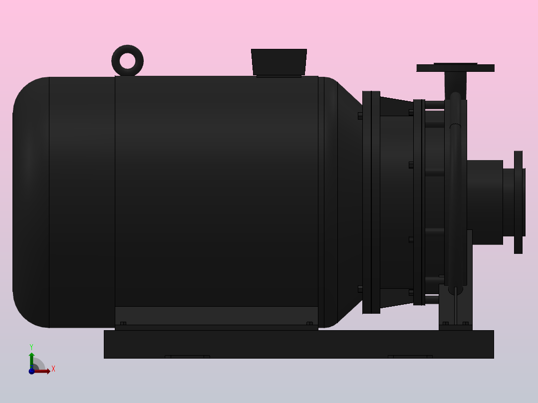 南方泵NIS，NISF泵外形（65-40-315）22kW-2极前视图