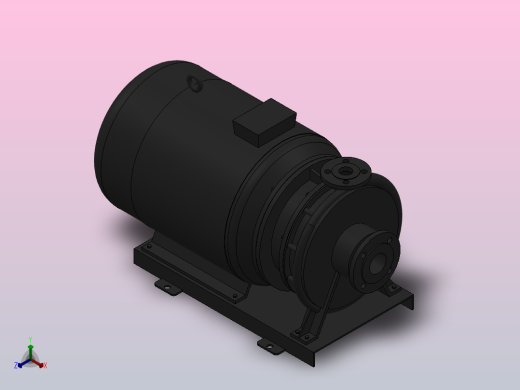 南方泵NIS，NISF泵外形（65-40-315）22kW-2极正等轴测缩略图