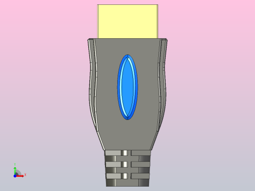 标准HDMI公插头模仿Weltron制造的电缆1.96英寸x 0.86英寸x 0.49英寸前视缩略图