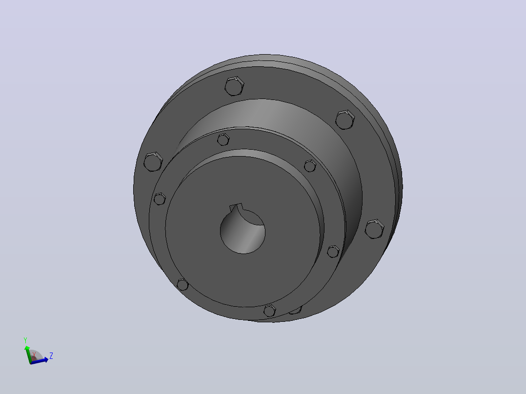 GCLD型鼓形齿式联轴器_GCLD1联轴器  22×52／J1  22×38主视图