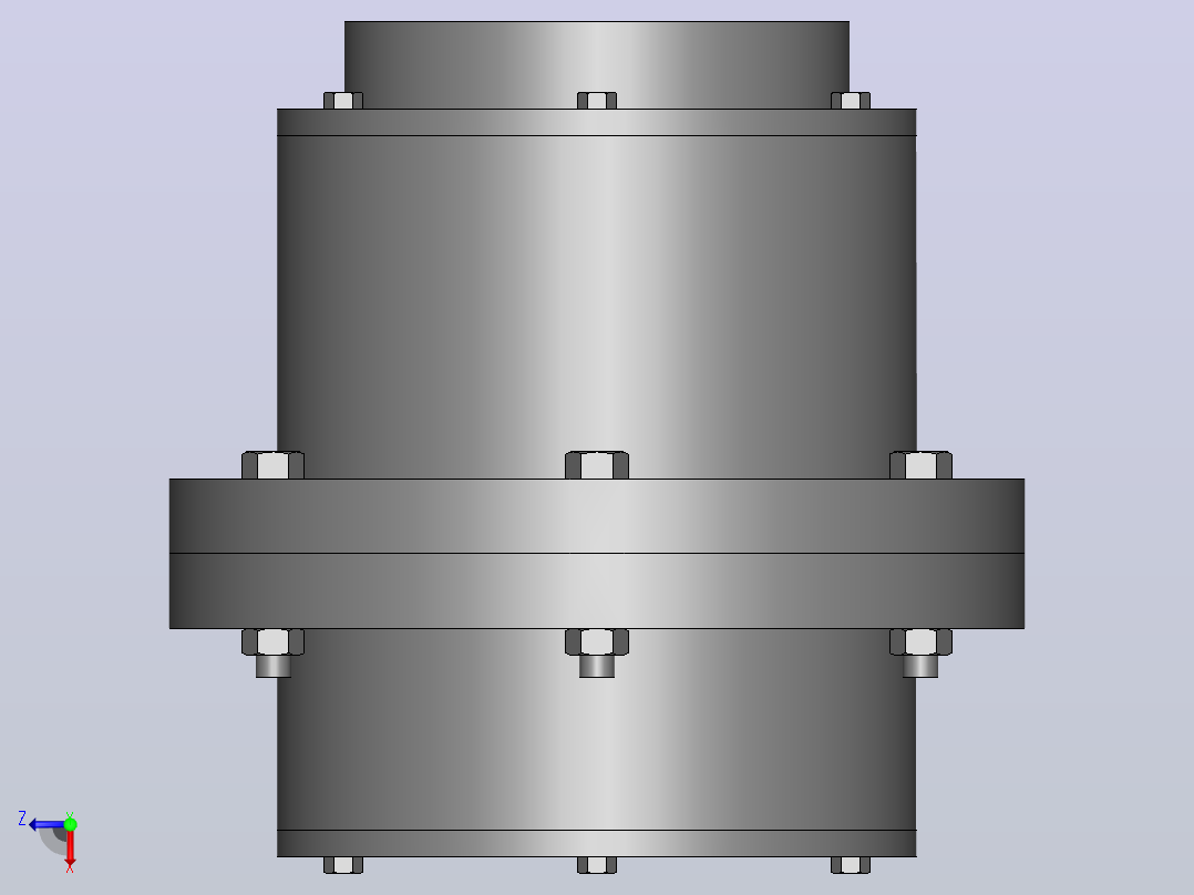 GCLD型鼓形齿式联轴器_GCLD1联轴器  22×52／J1  22×38俯视图