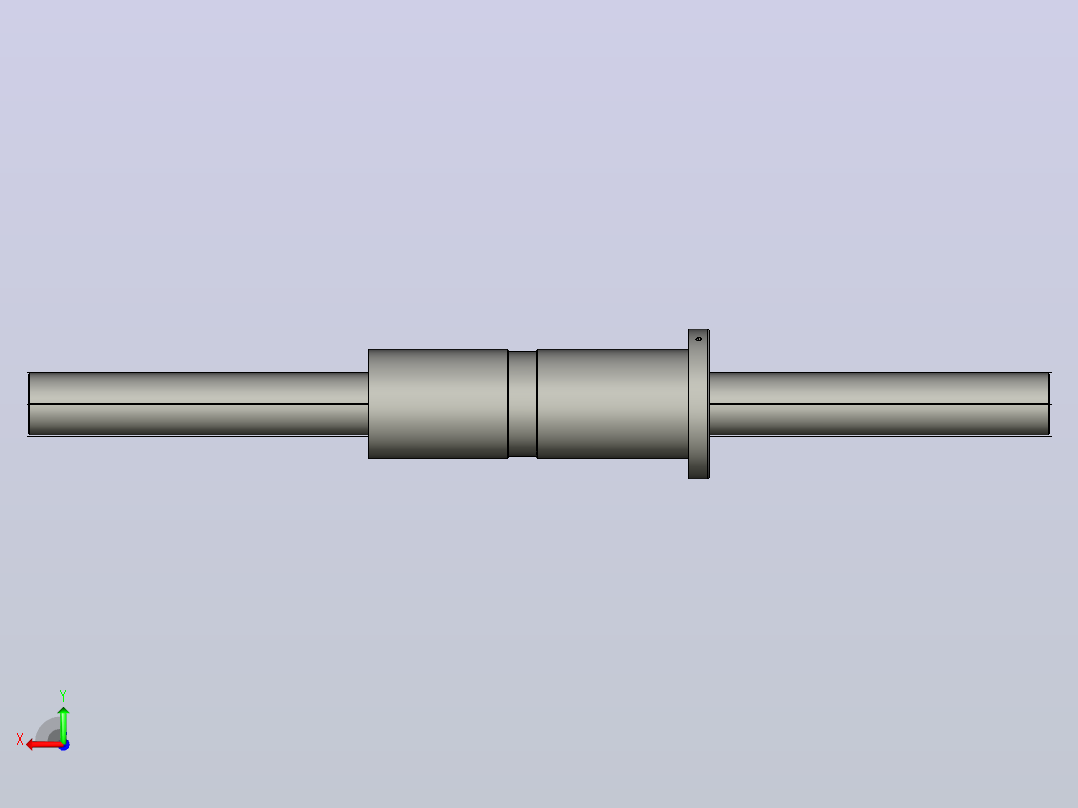 DKFZD6325-5滚珠丝杆3D模型后视图