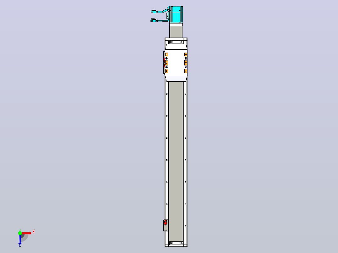 GTH 内嵌式模组 FTH100-PD  TOYO 电缸滑台[FTH100-700-PD]俯视图
