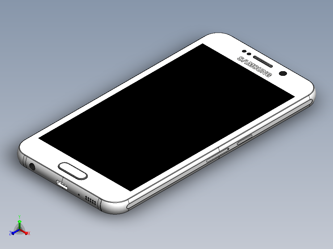三星Galaxy S6正等轴测图