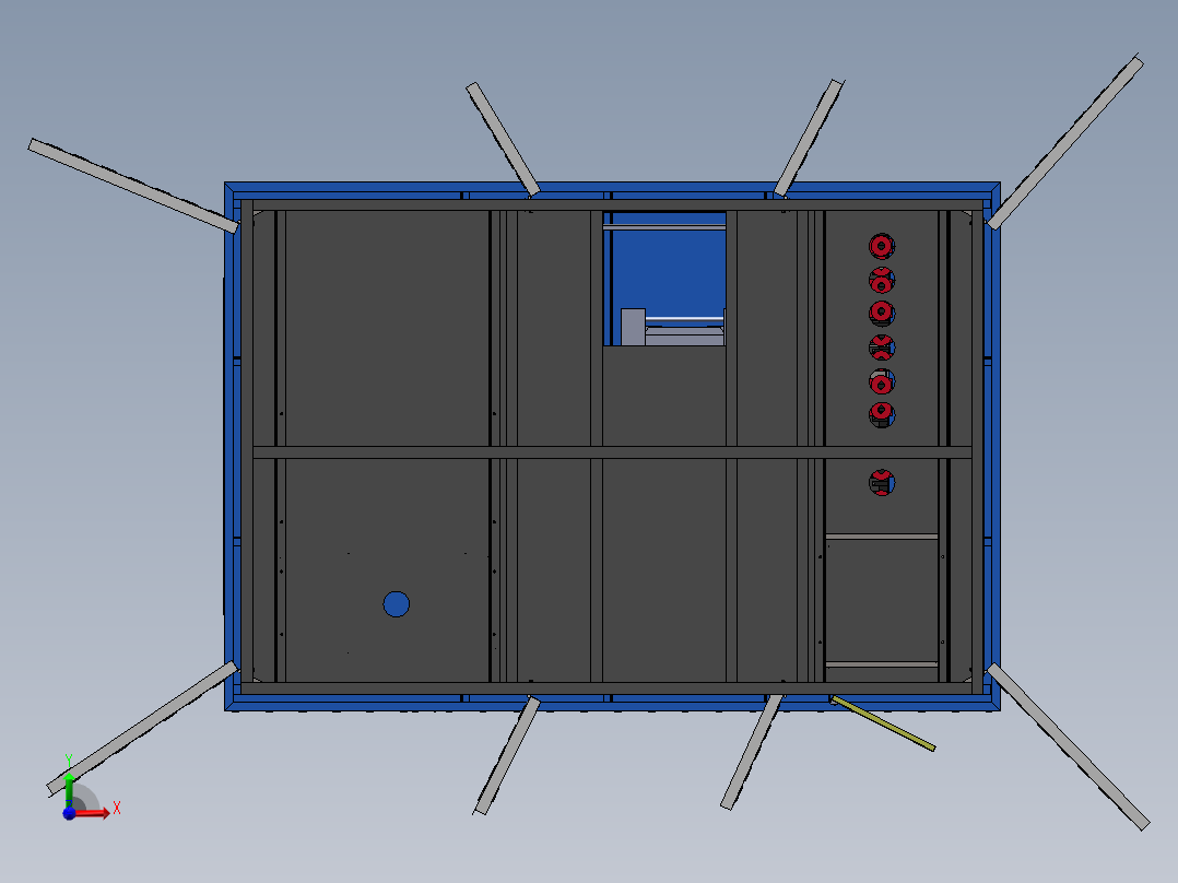 组装式箱式变电站3款含工程图sw16可编辑前视图