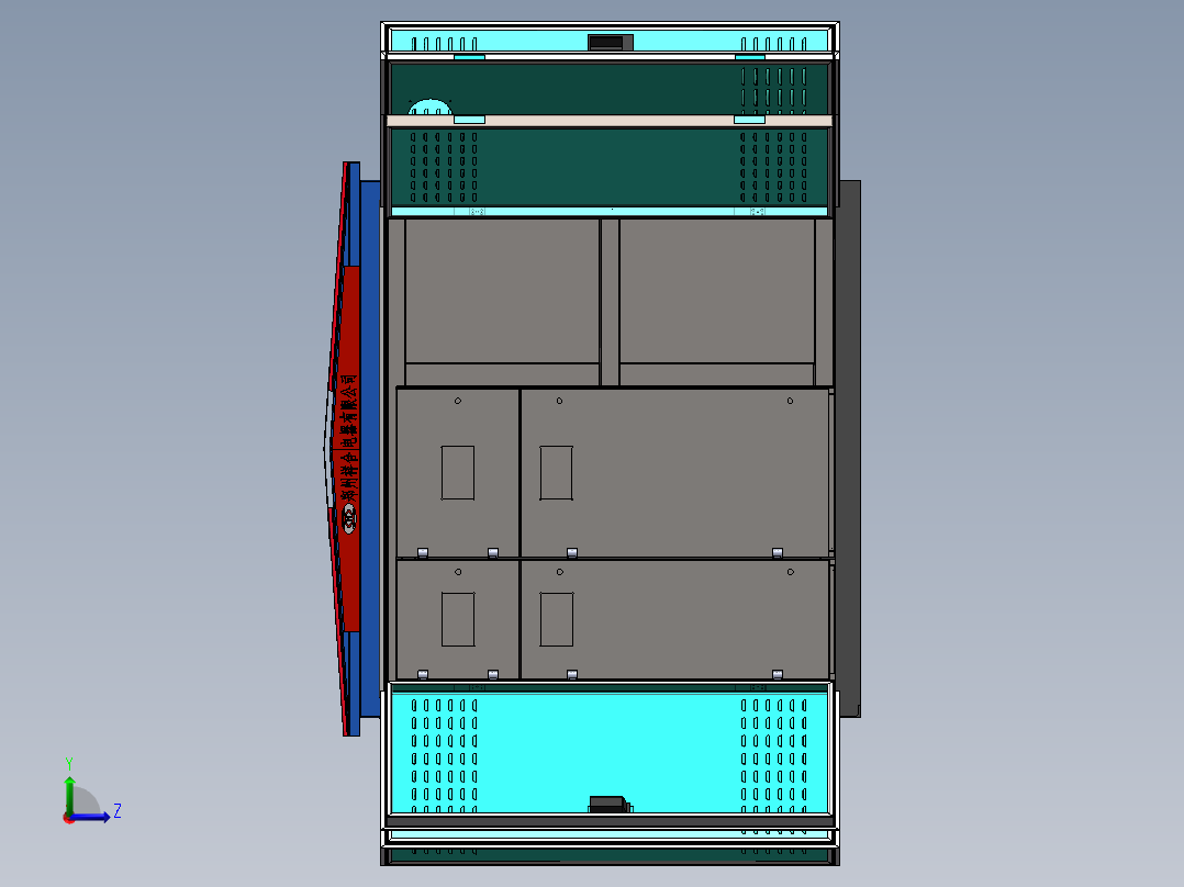 组装式箱式变电站3款含工程图sw16可编辑左视图