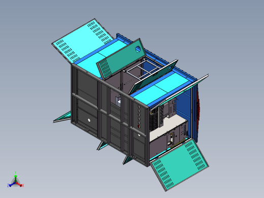 组装式箱式变电站3款含工程图sw16可编辑正等轴测缩略图