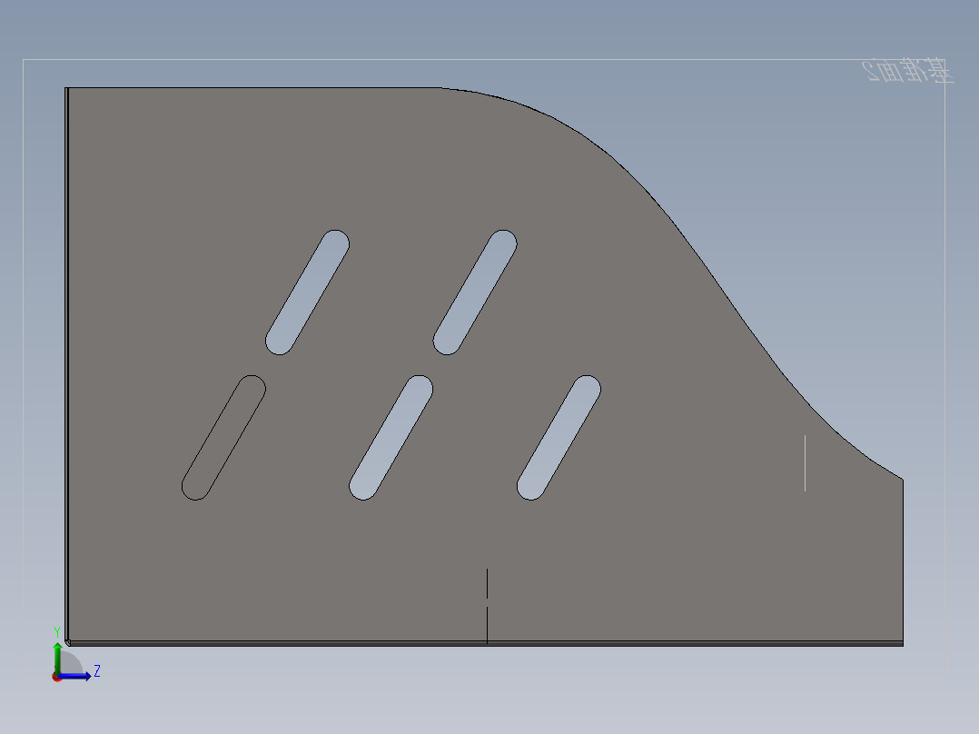 不锈钢文件夹左视图