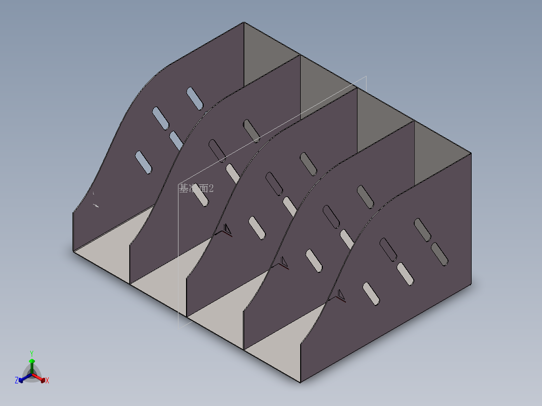 不锈钢文件夹正等轴测图