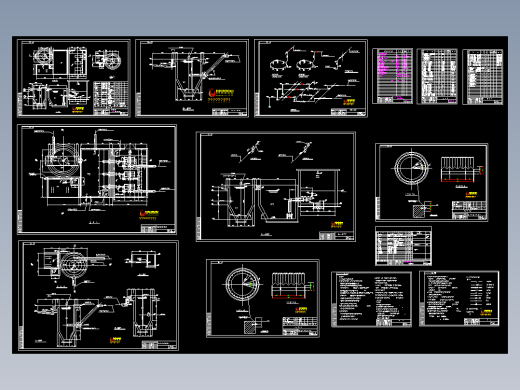 高炉渣粒化工程设施布置图多张