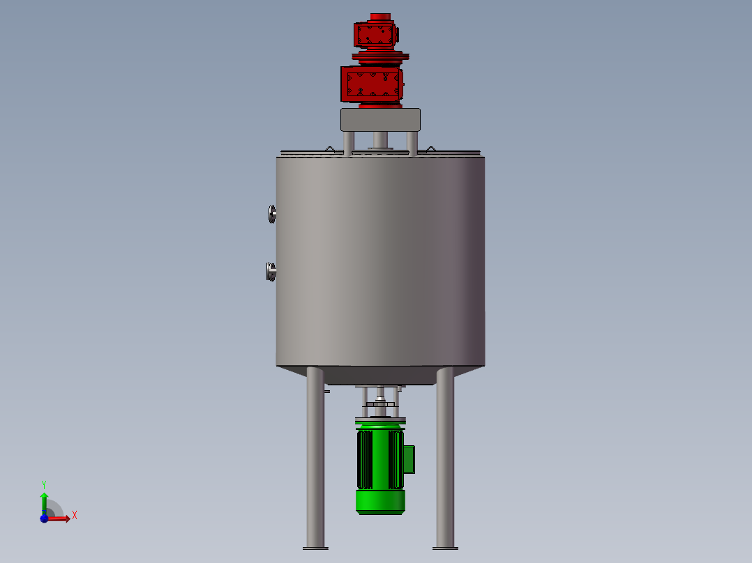 混料机搅拌机3D图纸 H892前视图