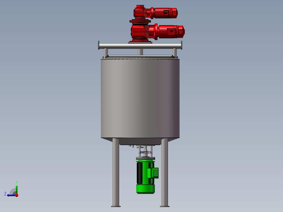 混料机搅拌机3D图纸 H892右视图