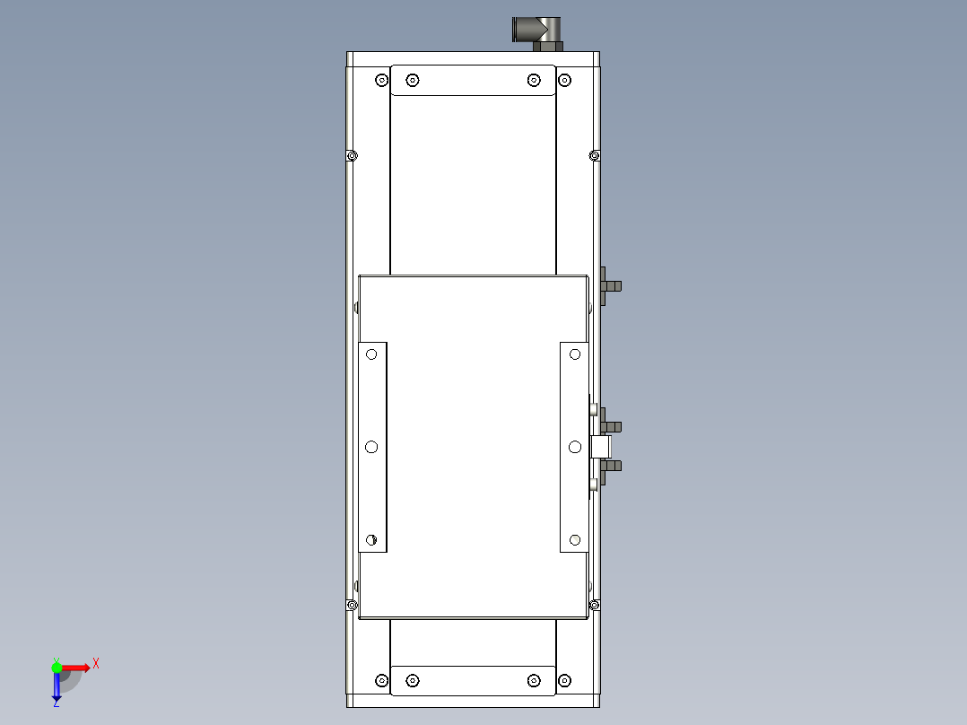 Toyo东佑达直线模组-ECH17-100-BM-750W+煞車俯视图