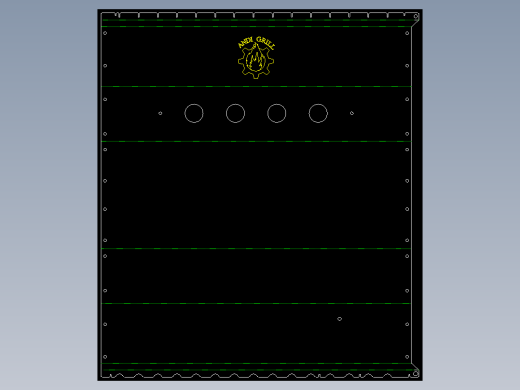 羊肉串烧烤架平面CAD设计图纸 dwg格式 PDF英文说明书