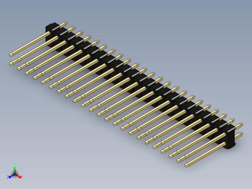 彩色公头100mil（2.54mm）系列-DS1021_black_2x23p_100mil_Type5_rev1.0