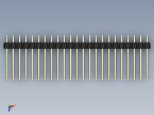 彩色公头100mil（2.54mm）系列-DS1021_black_2x23p_100mil_Type5_rev1.0俯视缩略图