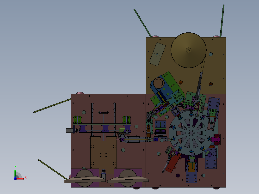马达焊接机器设计模型前视图