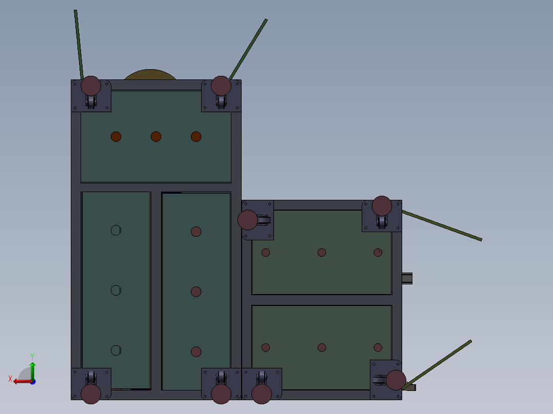 马达焊接机器设计模型后视图