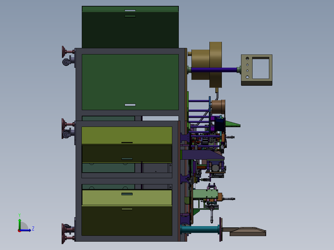 马达焊接机器设计模型左视图