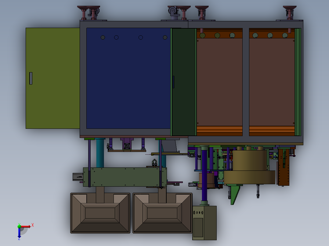 马达焊接机器设计模型俯视图