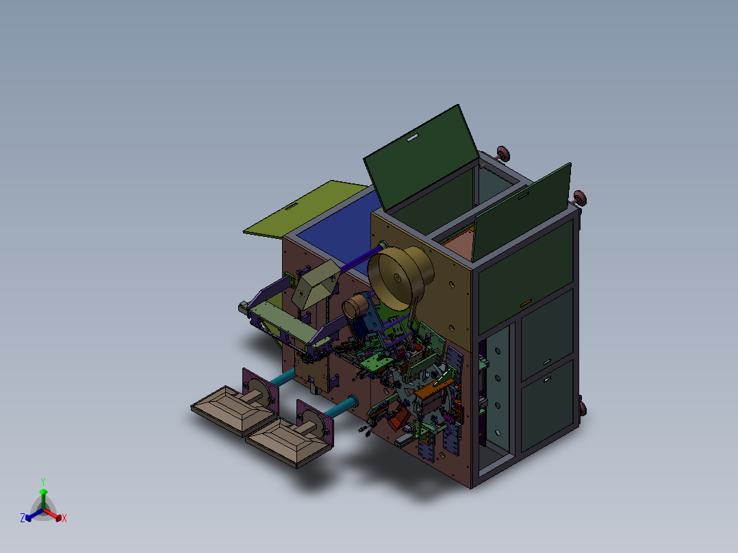 马达焊接机器设计模型正等轴测图