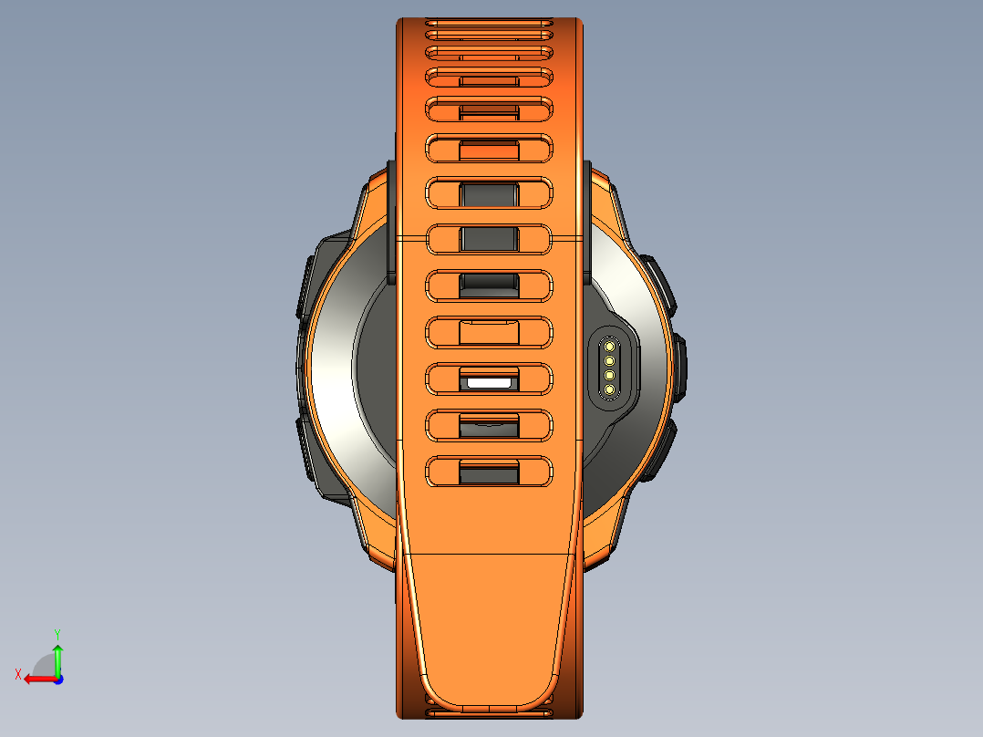 佳明本能太阳能运动手表后视图