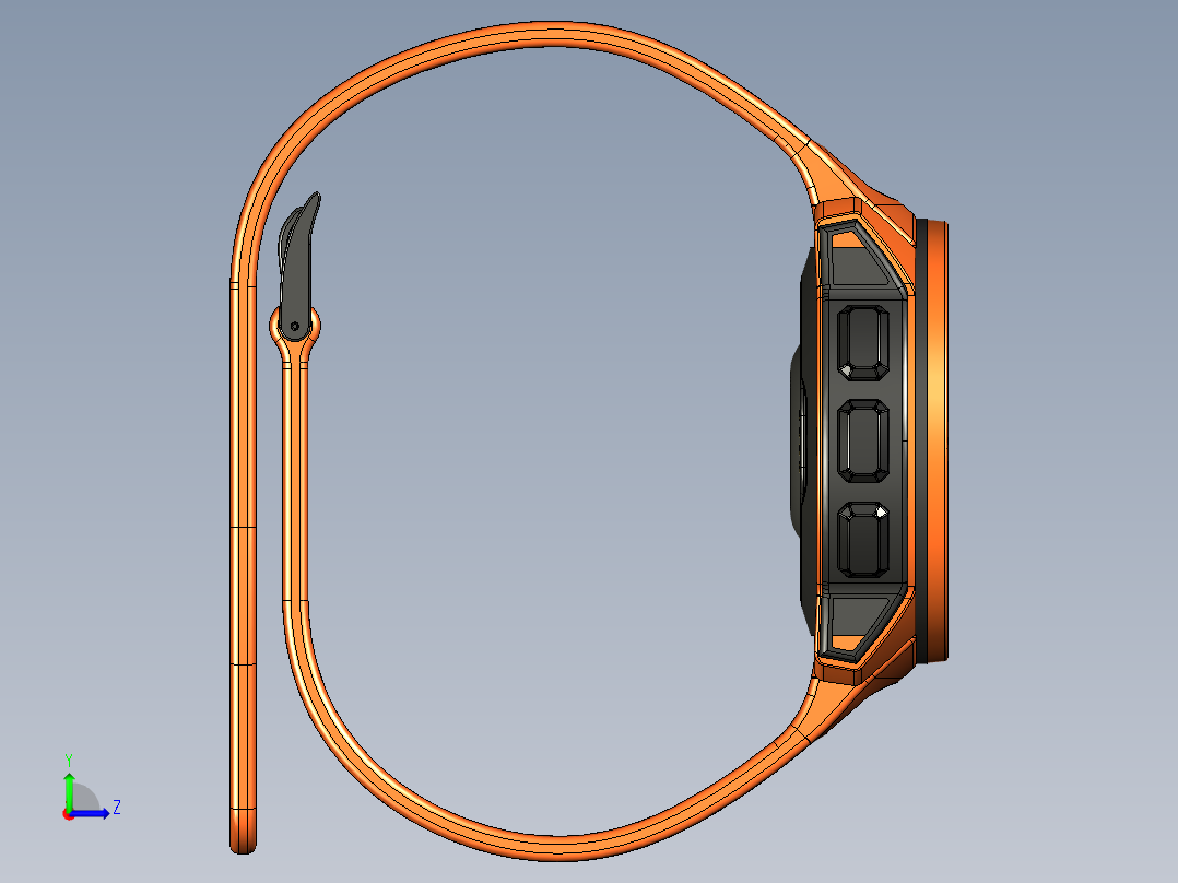 佳明本能太阳能运动手表左视图