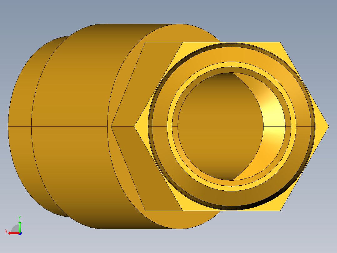 扩口式工业通用硬管接头45Deg Elbow 159F-12-8后视图