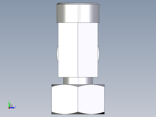 卡套式工业通用硬管接头EO_Standpipe_run_tee_EVL18LOMDCF左视缩略图