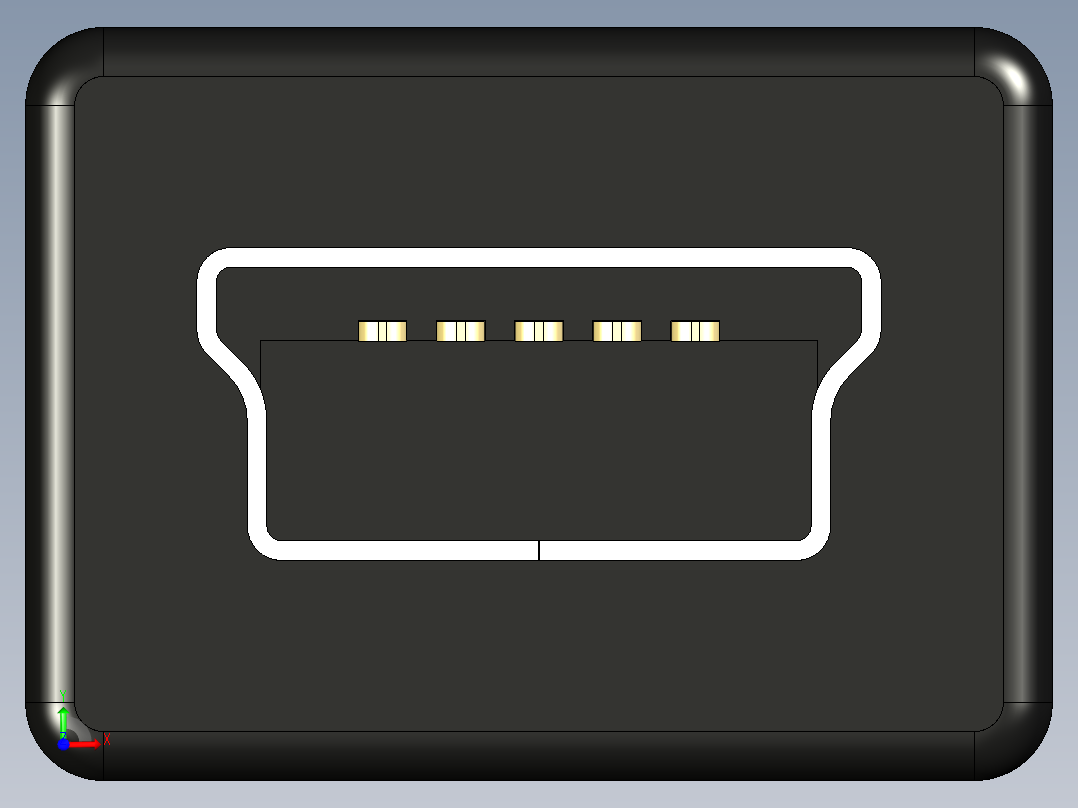 Usb迷你b线前视图