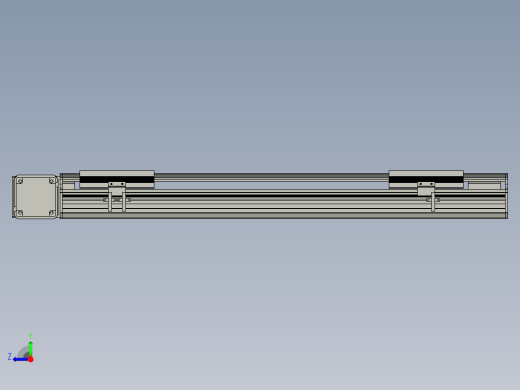 直线模组LHB17-L40-S600-L(B)设计图纸右视缩略图