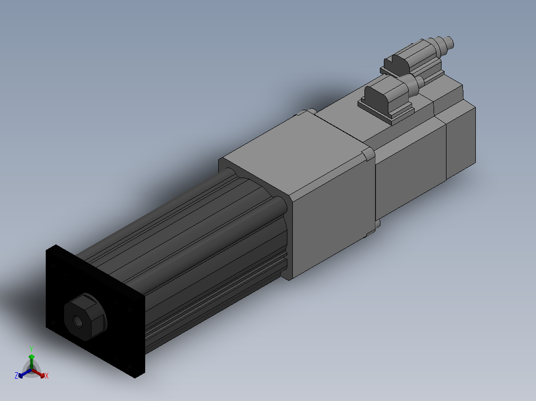 电缸LEY32DS3A-30F正等轴测图