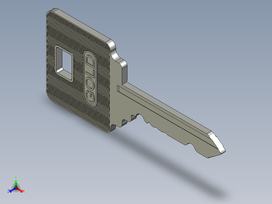 钥匙4正等轴测图