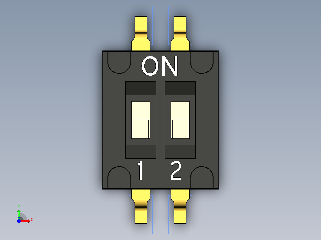 开关继电器保护 SM-DIP-DHN-02F前视图