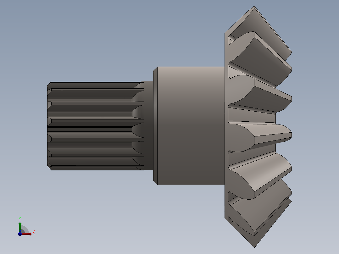 差速器齿轮箱前视图