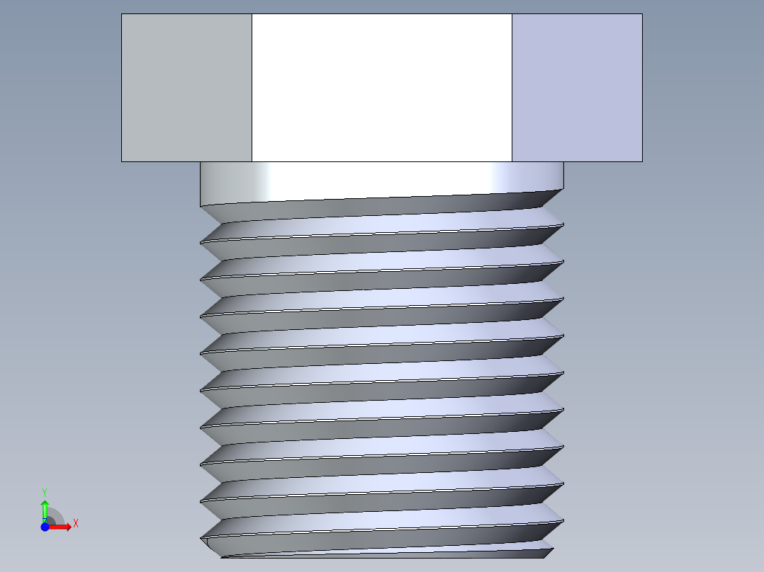 聚氯乙烯配件22-Sch80_Plug_MPT_850-002_0.25in前视图