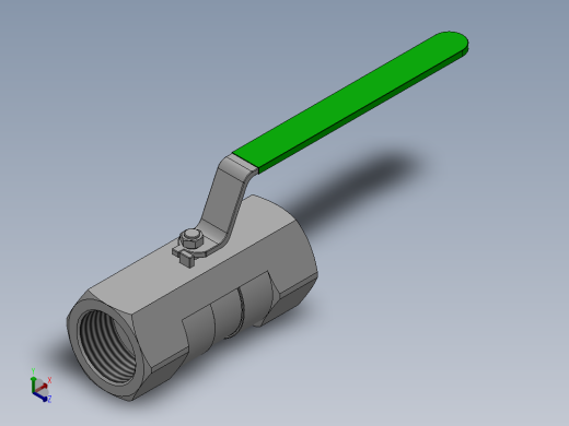 一片式内螺纹球阀-304 DN8-DN80正等轴测缩略图