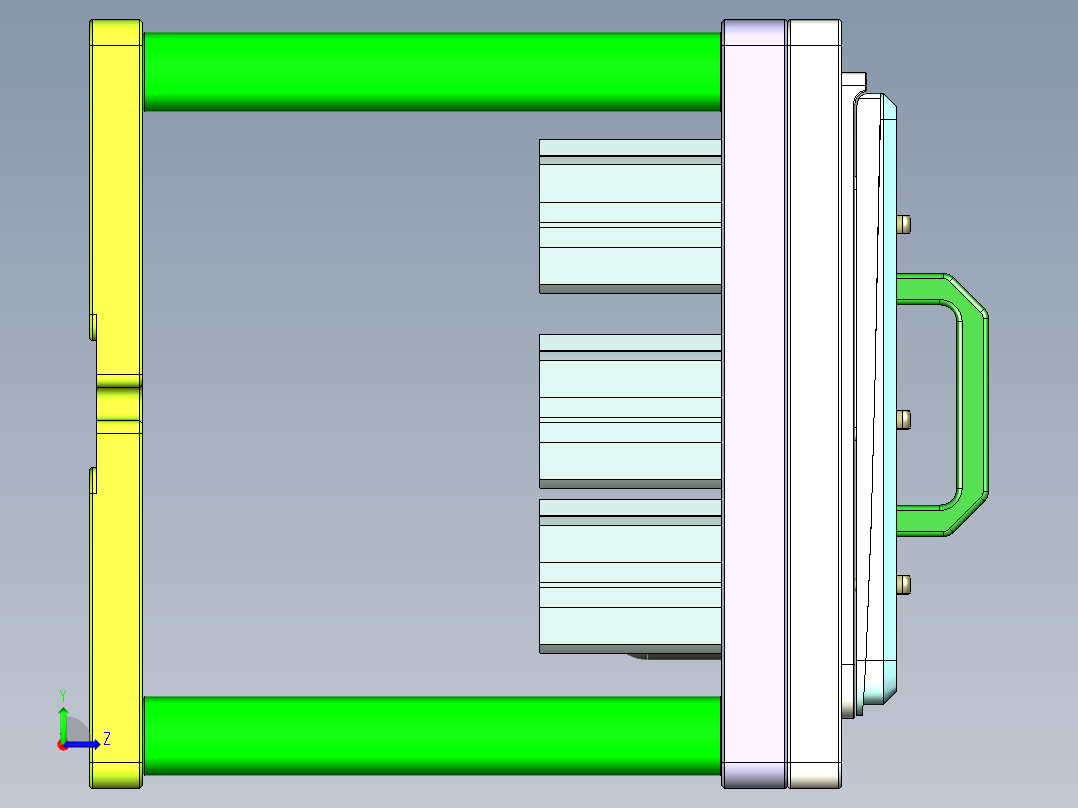 ABV40-C-笔记本CNC工装夹具三维模型CNC2-0516左视图