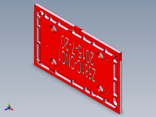 Z581C-笔记本CNC工装夹具三维模型CNC1-0723正等轴测缩略图